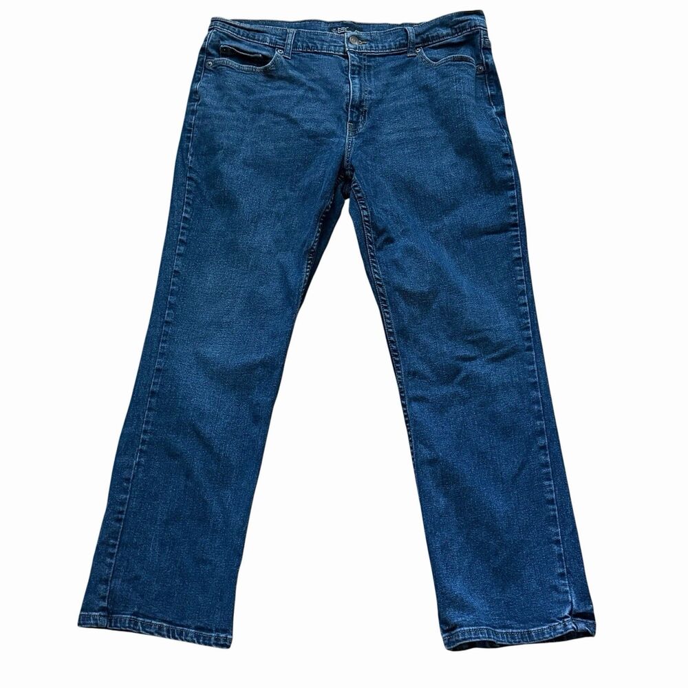 Members Mark Jeans Men's Tag 38x30 Actual 36x28 Straight Fit Stretch Denim Blue